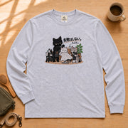 Cat salon 失敗はしない。たぶん。 猫の美容室 長袖Tシャツ ロンT|フロントプリント