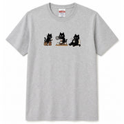 黒猫 珈琲時間 | ゆるかわ ハンドドリップ コーヒー 豆挽き カフェ 猫好き Tシャツ【黒猫グッズ・珈琲・おうちカフェ・かわいい・誕生日ギフトに最適】