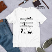 猫ミュージックノート Tシャツ | 音楽家 ギフト