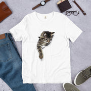 猫tシャツ ねこ 猫イラスト 3D CAT 2 おもしろ 可愛い|アダルト&キッズサイズ