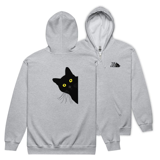 猫 フルジップ パーカ ねこ かわいい 猫イラスト The Cat Face & かわいい猫 |フロント&バックプリント.