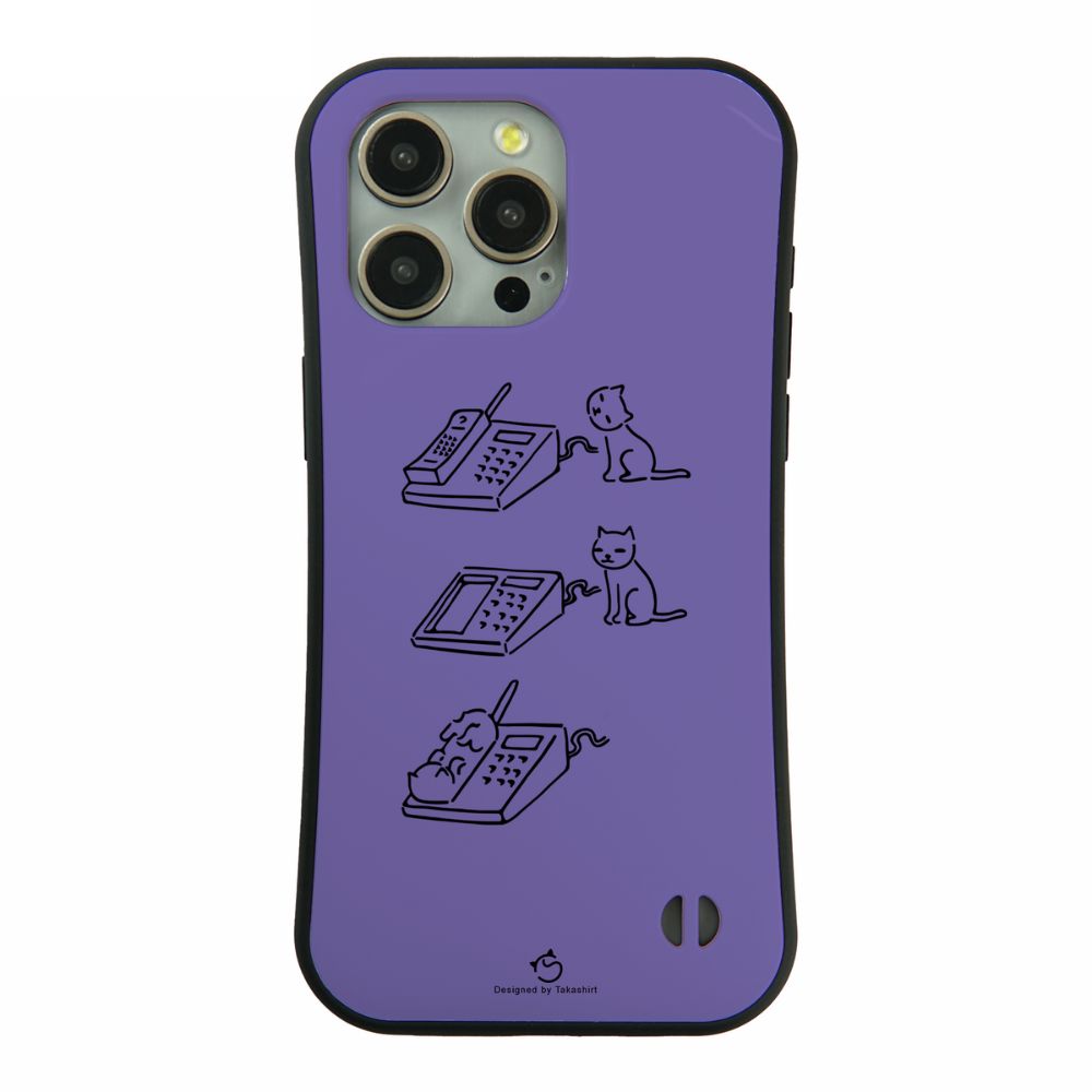 ケース ねこ 猫イラスト電話猫 スマホ ケース iPhone8, SE2, SE3 ~ ケース iPhone16セリア.