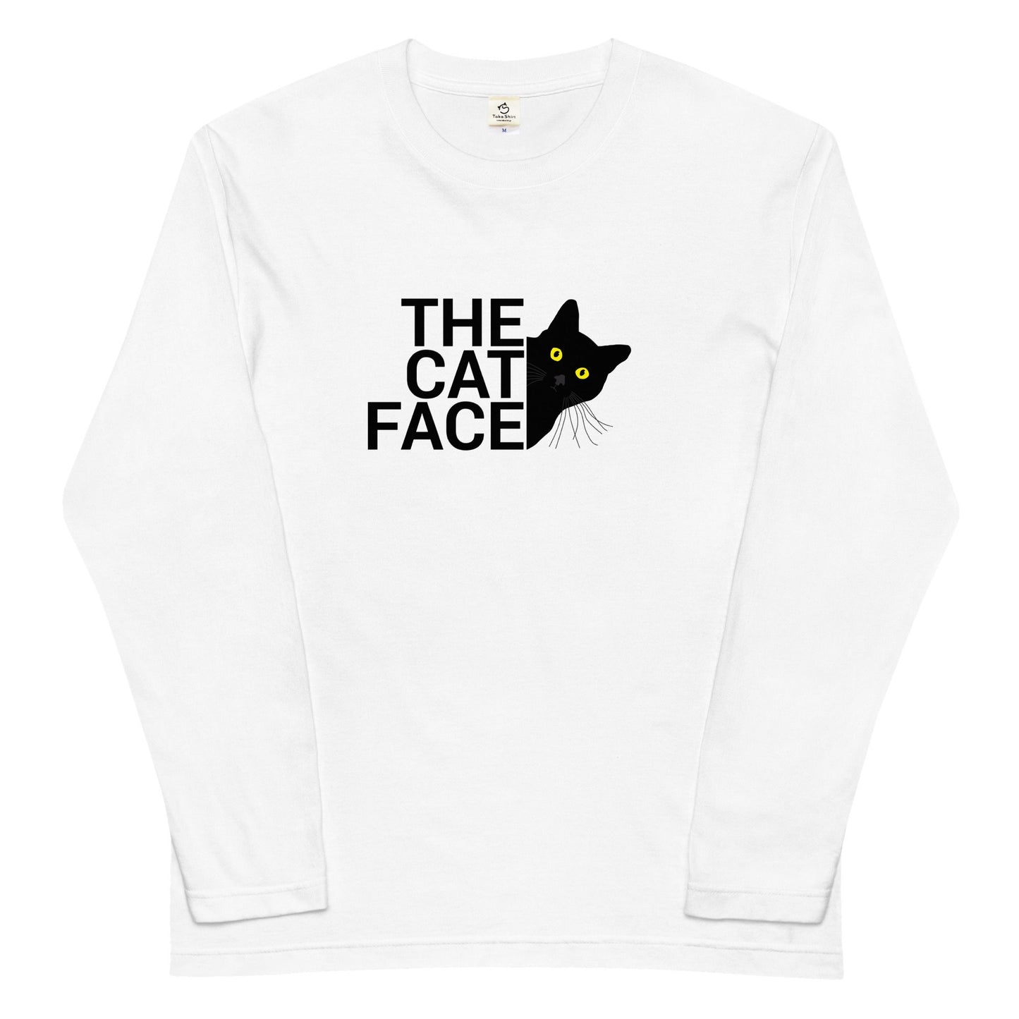 猫 ロン t 猫 長袖 t シャツ ねこ 猫イラスト THE CAT FACE2