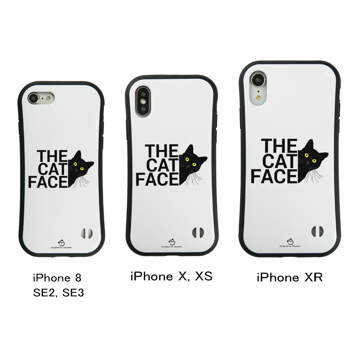 ケース ねこ 猫イラスト The Cat Face2 スマホ ケース iPhone8, SE2, SE3 ~ ケース iPhone16シリーズ