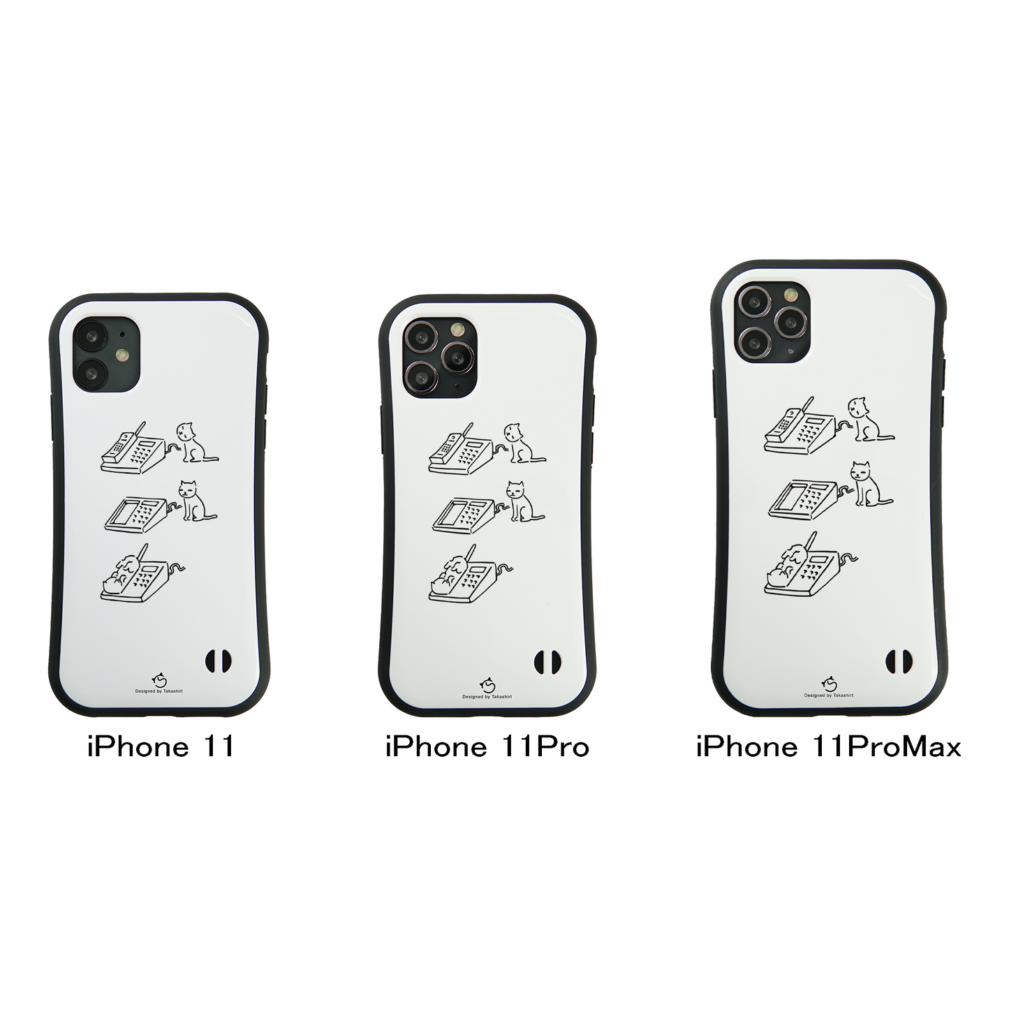 ケース ねこ 猫イラスト電話猫 スマホ ケース iPhone8, SE2, SE3 ~ ケース iPhone16シリーズ