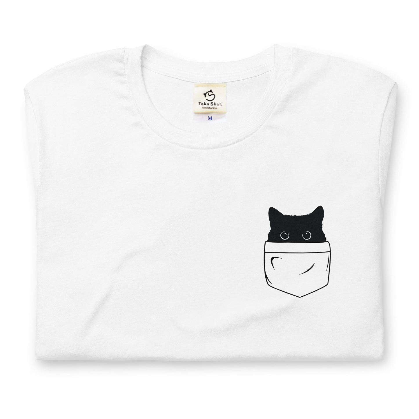 猫tシャツ ねこ 猫イラスト ポケット猫|アダルト&キッズサイズ.