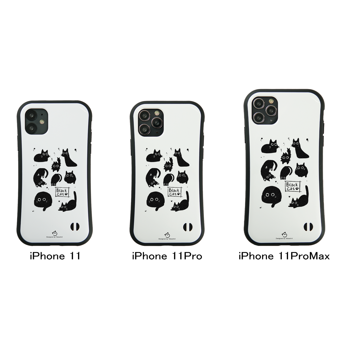 ケース ねこ 猫イラスト Black Cat 黒猫 スマホ ケース iPhone8, SE2, SE3 ~ ケース iPhone16シリーズ