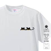 猫tシャツ ドライTシャツ シルキータッチTシャツ ねこ 猫イラスト おもしろ tシャツ にゃんポイント