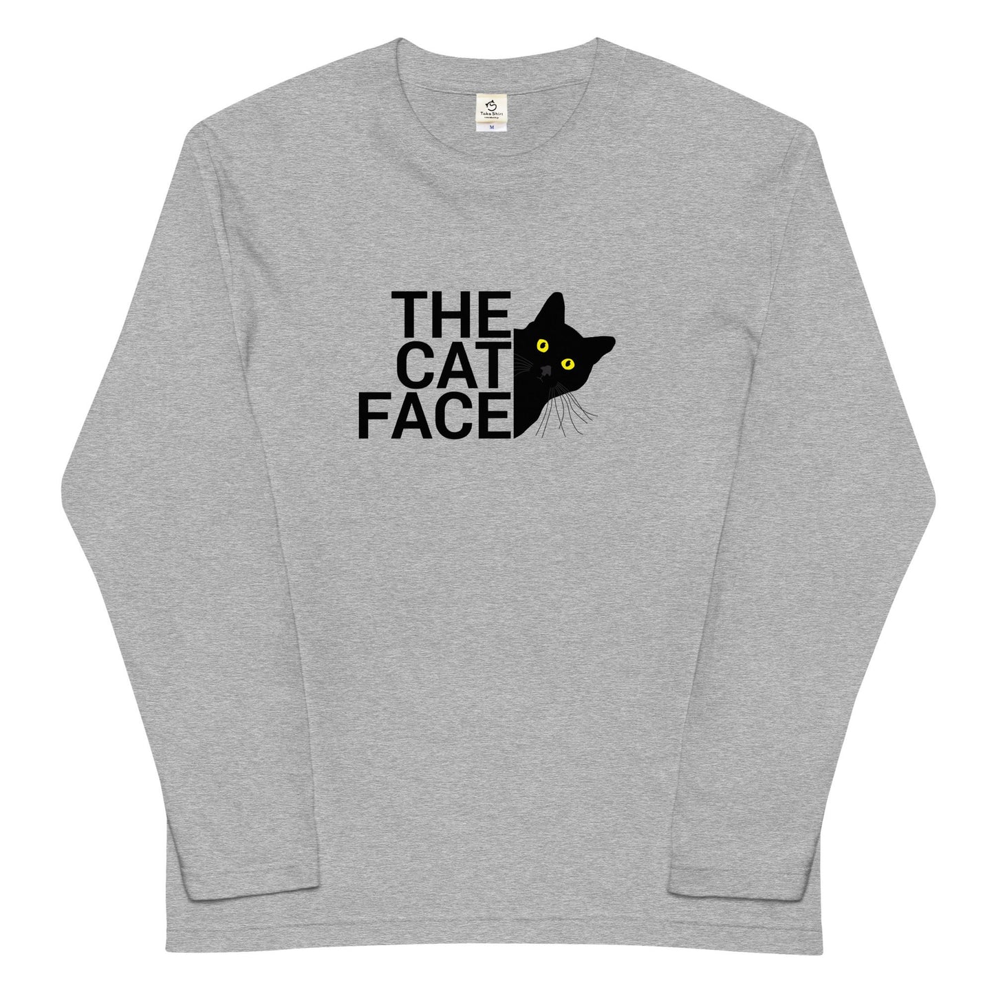 猫 ロン t 猫 長袖 t シャツ ねこ 猫イラスト THE CAT FACE2