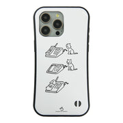 ケース ねこ 猫イラスト電話猫 スマホ ケース iPhone8, SE2, SE3 ~ ケース iPhone17シリーズ