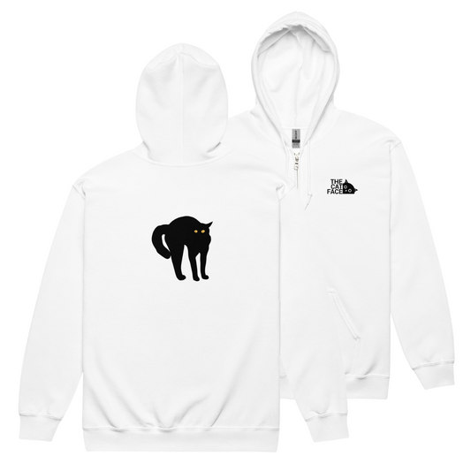 猫 フルジップ パーカ ねこ かわいい 猫イラスト The Cat Face & やんのか |フロント&バックプリント.