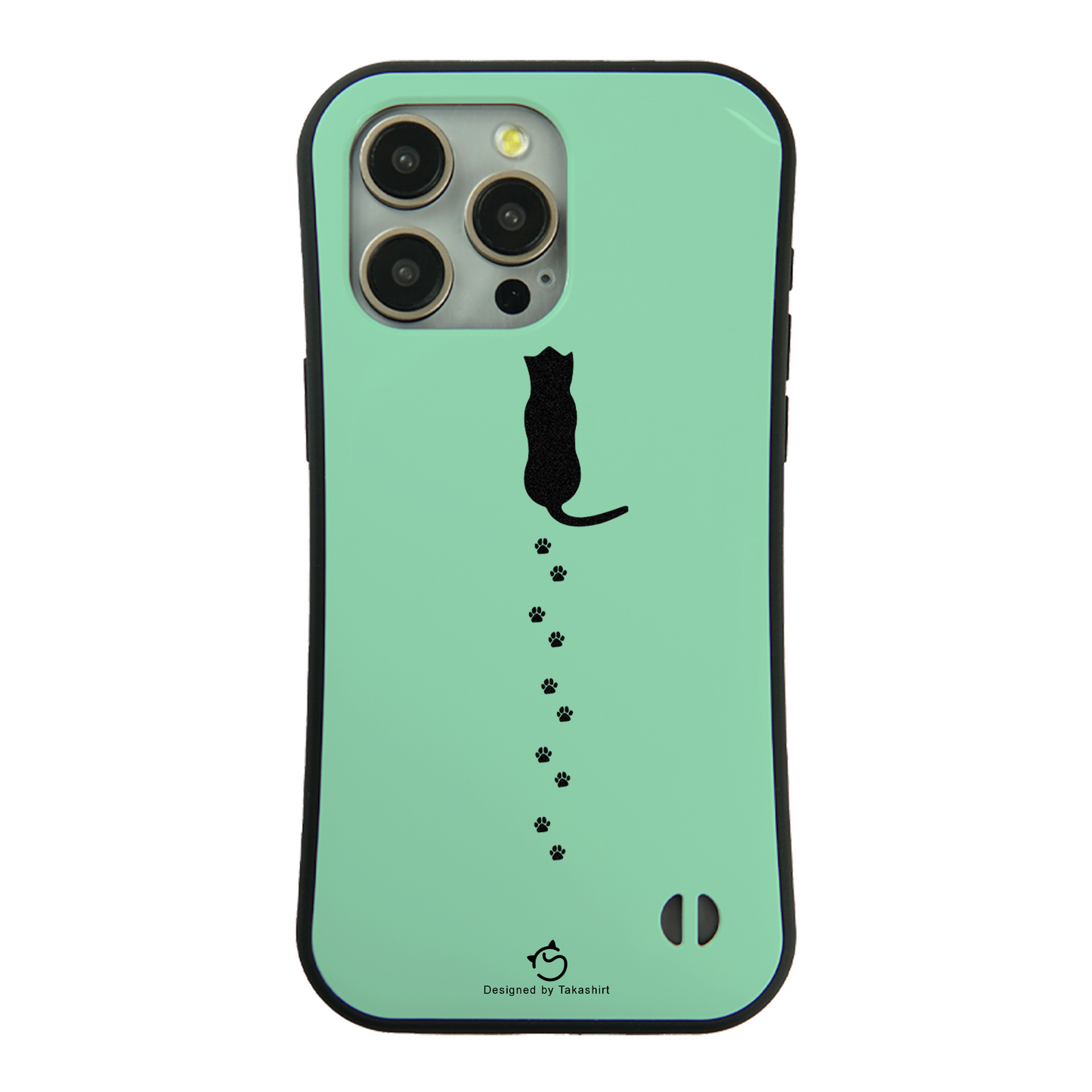 ケース ねこ 猫イラスト猫の足跡 スマホ ケース iPhone8, SE2, SE3 ~ ケース iPhone16シリーズ