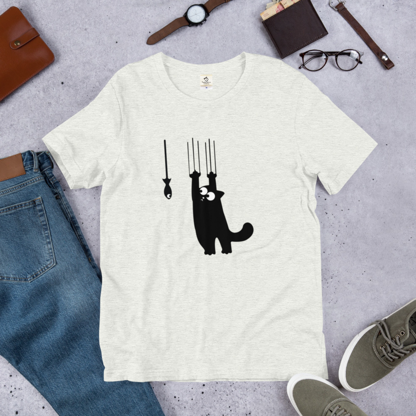 猫tシャツ ねこ かわいい猫イラスト|アダルト&キッズサイズ.