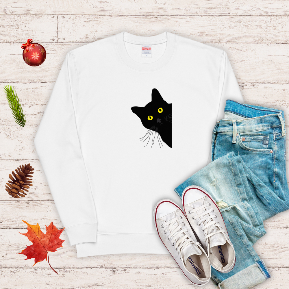 チェシャ猫 長袖トレーナー ブラック CHESHIRE CAT チェシャ猫 長袖トレーナー ブラック CHESHIRE CAT