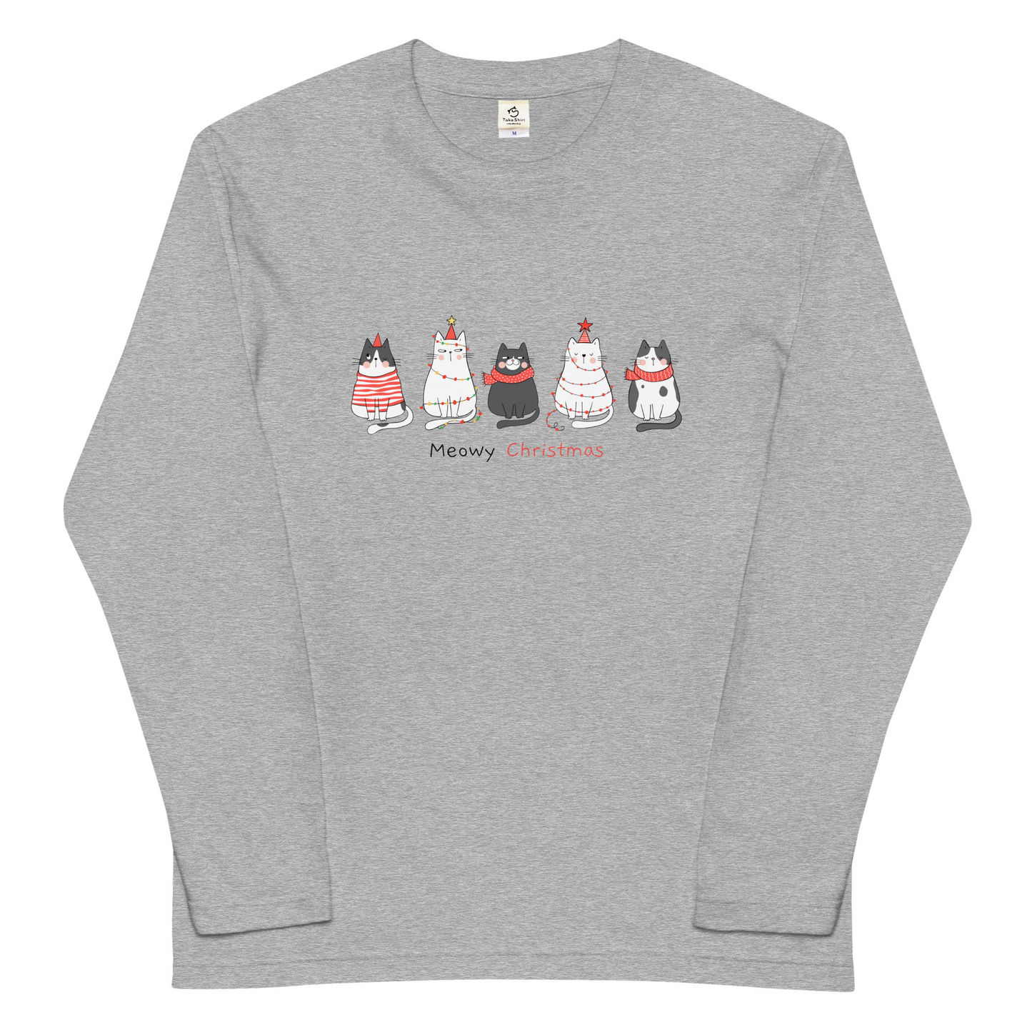 【クリスマス限定商品】猫 ロン t 猫 長袖 t シャツ ねこ 猫イラスト 猫クリスマス.