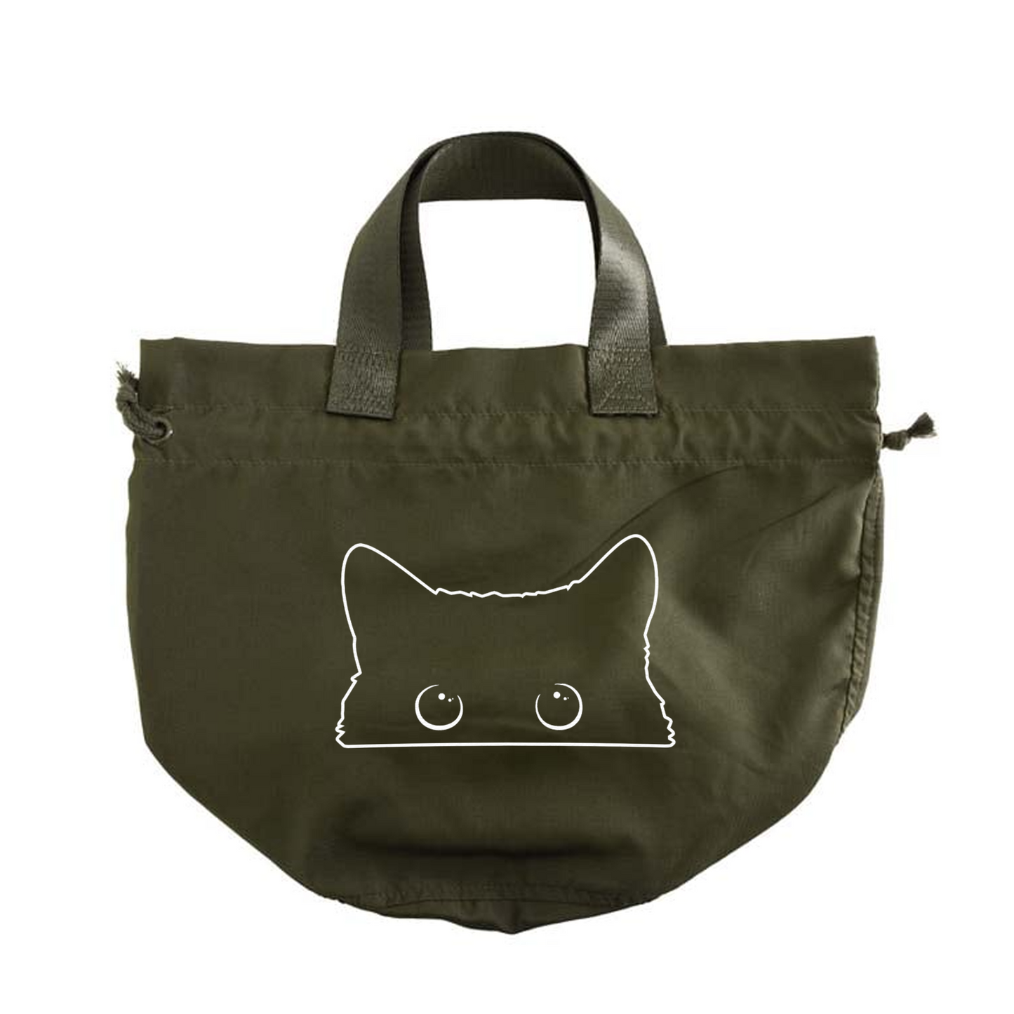 猫イラスト 猫ドローストリングバッグ 可愛い黒い猫