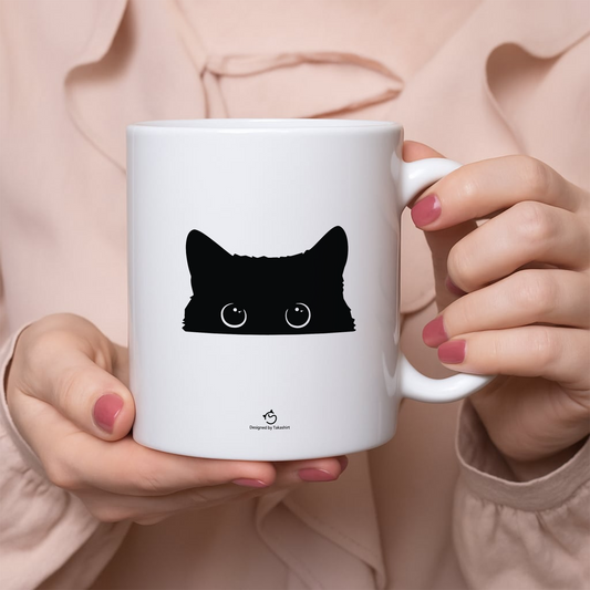 マグカップ 猫イラスト 可愛い黒い猫 |猫好きにおすすめの面白い猫グッズ プレゼントにも最適