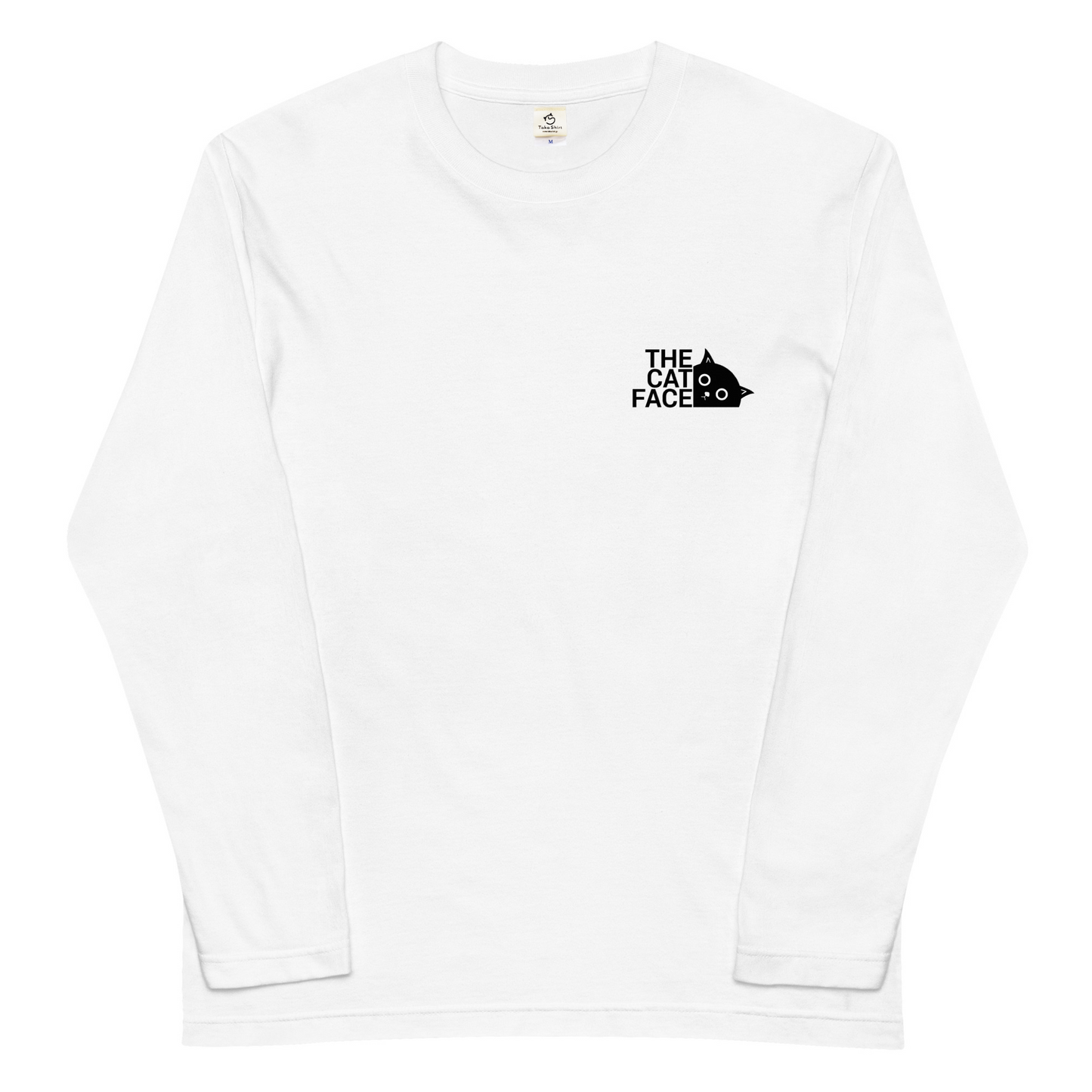 猫tシャツ ねこ 猫イラスト おもしろ tシャツ かわいい THE CAT FACE|アダルト&キッズサイズ.
