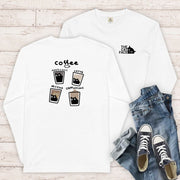 猫 ロン t 猫 長袖 t シャツ ねこ 猫イラスト The Cat Face & 猫カフェ| フロント&バックプリント