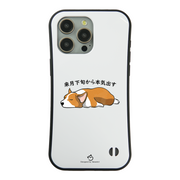 ケース いぬ 犬 イラストCorgi犬 来月下旬から本気出す スマホ ケース iPhone8, SE2, SE3 ~ ケースiPhone17シリーズ