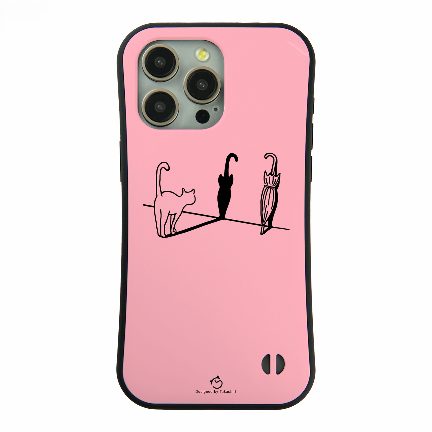 ケース ねこ 猫イラスト猫&傘 スマホ ケース iPhone8, SE2, SE3 ~ ケース iPhone16シリーズ
