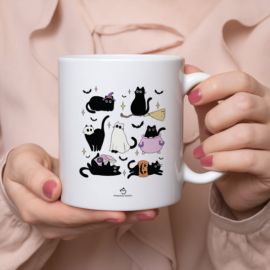 マグカップ 猫イラスト かわいい  猫ハロウィン3 |猫好きにおすすめの面白い猫グッズ プレゼントにも最適