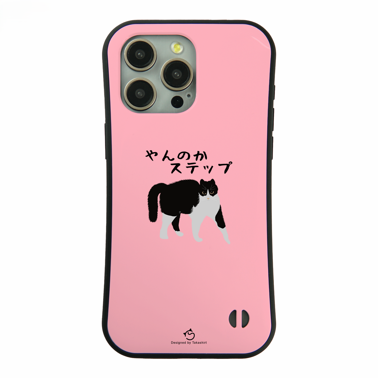 ケース ねこ 猫イラストハチワレ猫 やんのかステップ スマホ ケース iPhone8, SE2, SE3 ~ ケース iPhone16シリーズ