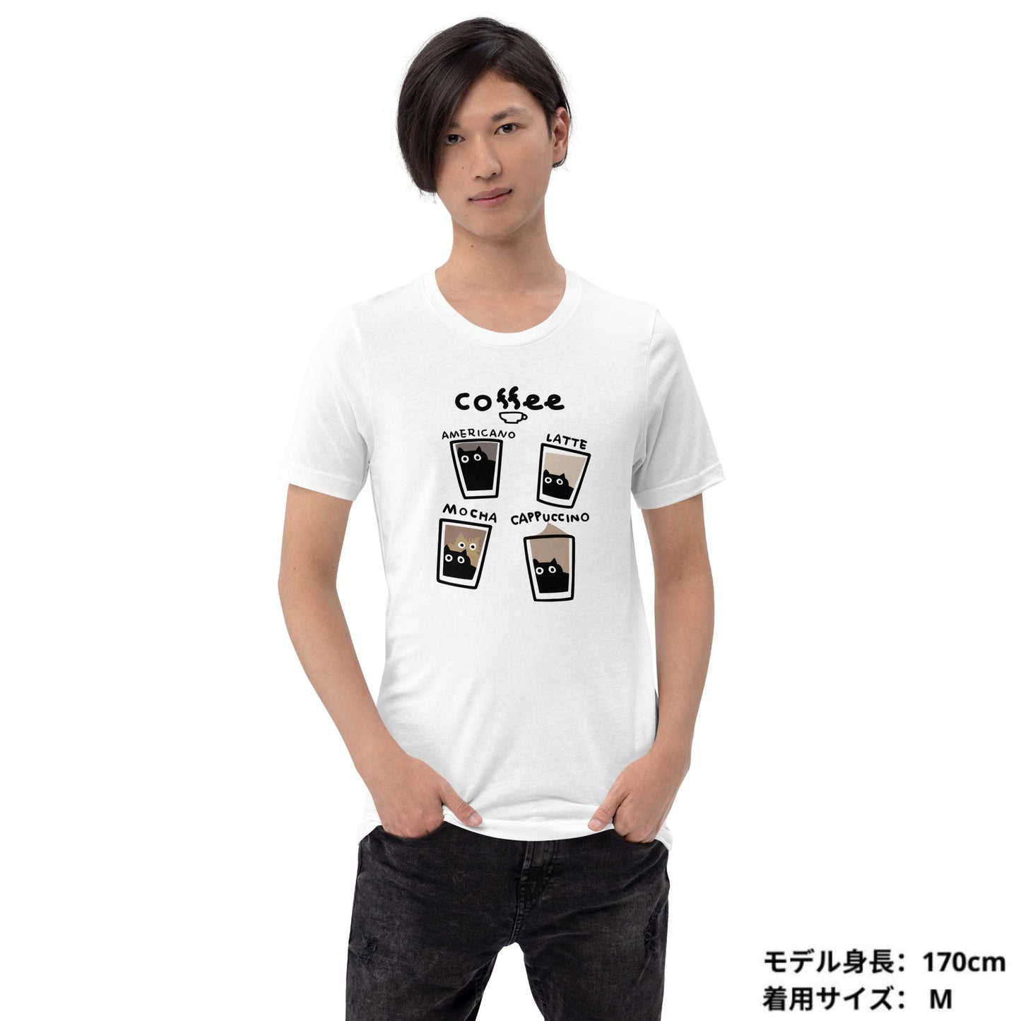 猫tシャツ ねこ 猫イラスト 猫カフェ|アダルト&キッズサイズ.