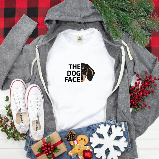 犬 tシャツ 犬イラスト ダックス フンド THE DOG FACE |アダルト&キッズサイズ.