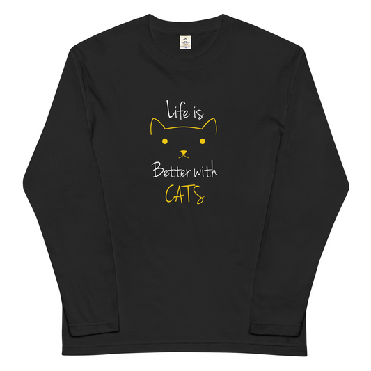 猫 ロン t 猫 長袖 t シャツ ねこ 猫イラストBetter with Cats 猫の方がい.