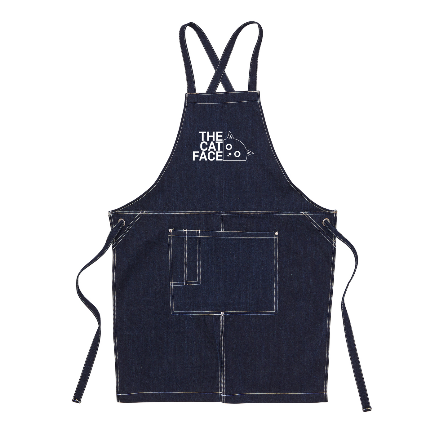 猫エフロン ツイル エプロン ねこ 猫イラスト THE CAT FACE-1.
