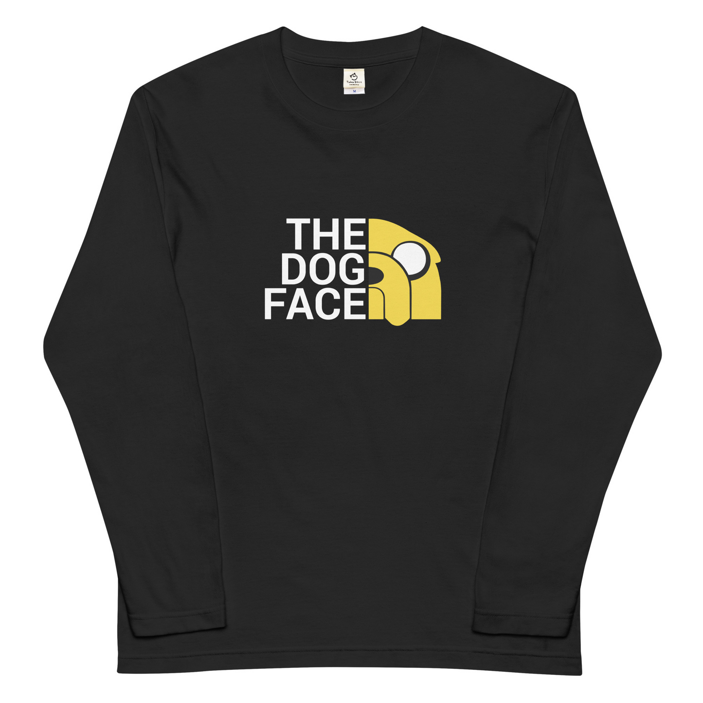 犬 ロン t 犬 長袖 t シャツ いぬ 犬イラスト THE DOG FACE.