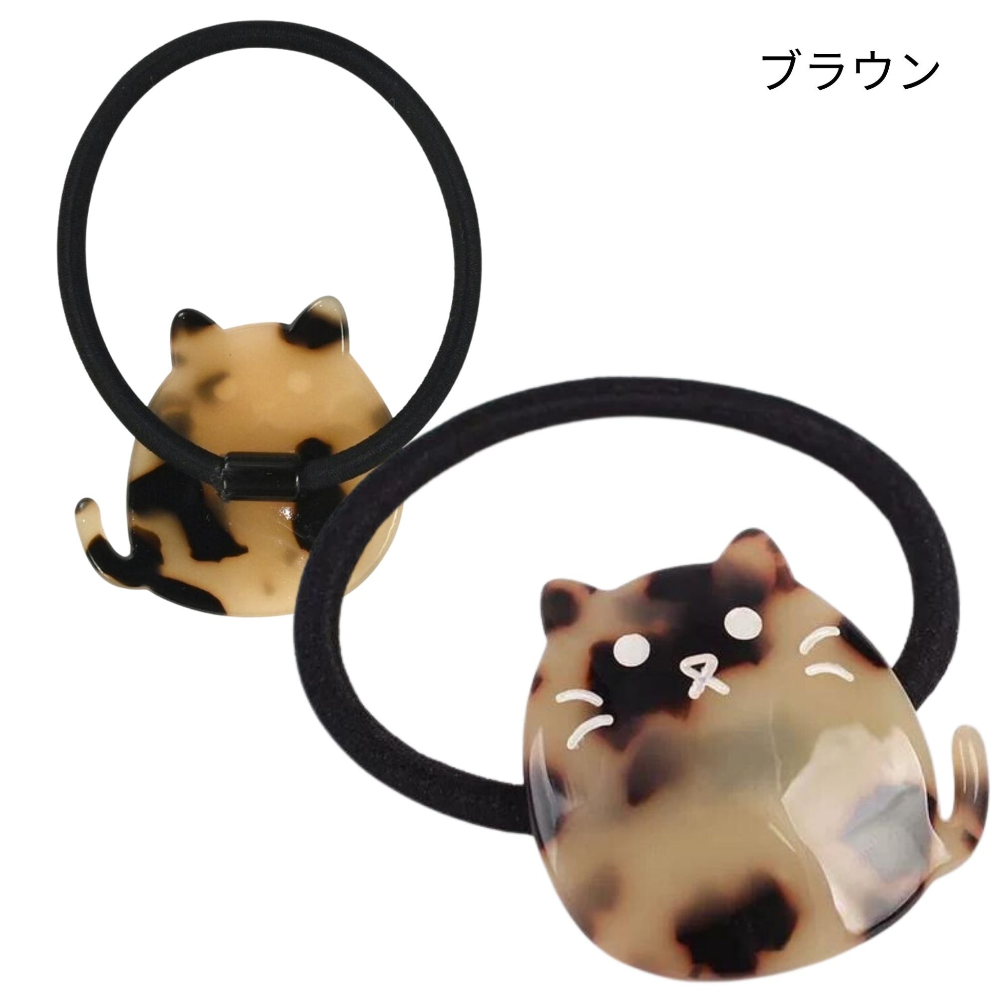 ヘアゴム シュシュ 猫 2個 髪留め 髪どめ まとめ髪 ヘア飾り レディースアクセサリー 簡単アレンジ (割引クーポン対象外).