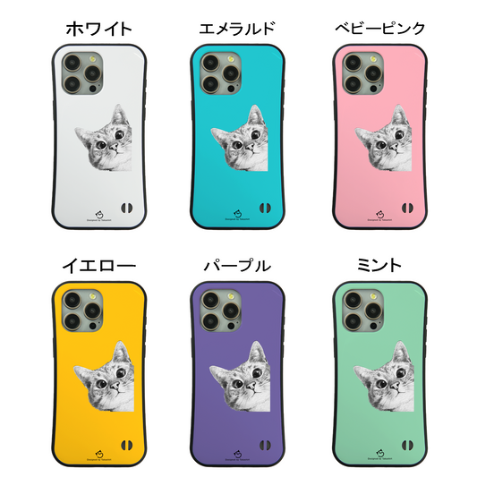 ケース ねこ 猫イラスト可愛い猫 スマホ ケース iPhone8, SE2, SE3 ~ ケース iPhone17シリーズ
