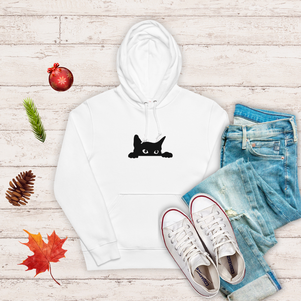 猫 パーカー ねこ かわいい 可愛い猫イラスト黒猫.