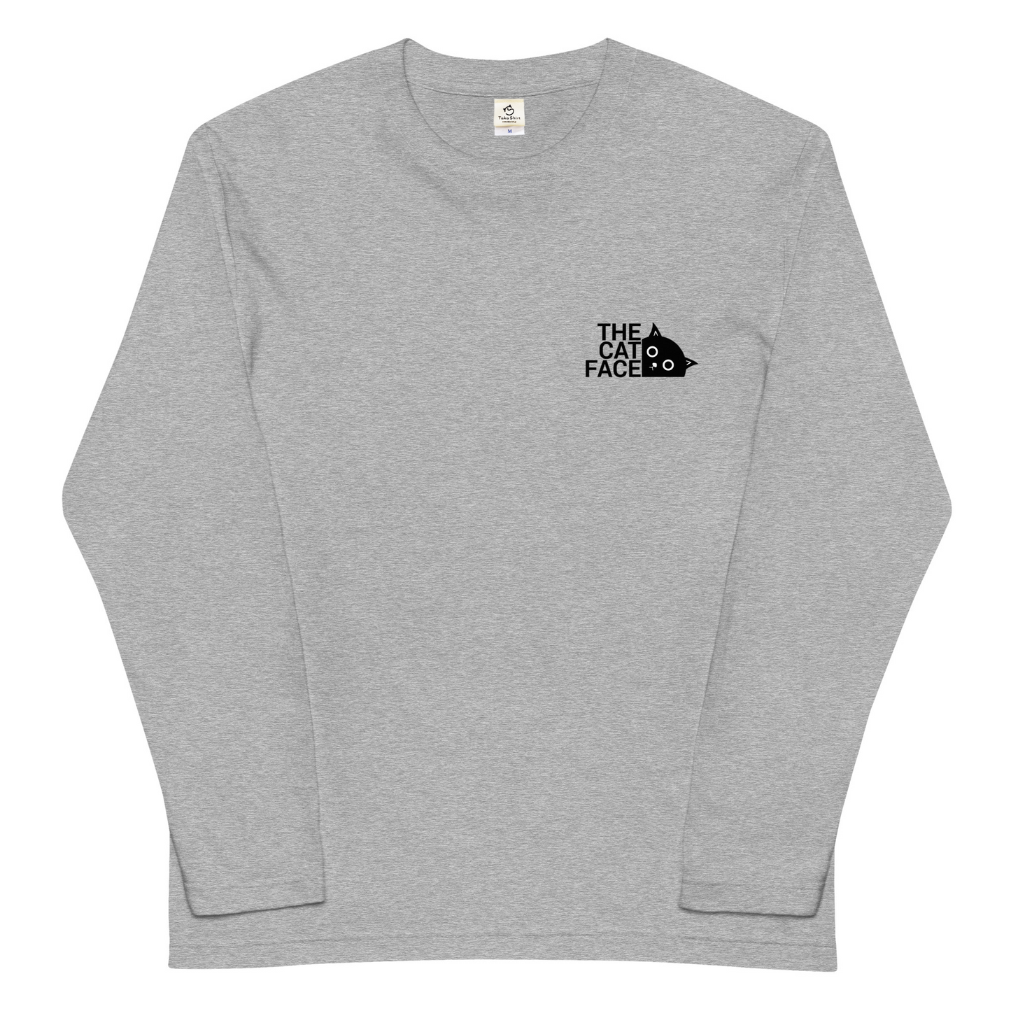 猫tシャツ ねこ 猫イラスト おもしろ tシャツ かわいい THE CAT FACE|アダルト&キッズサイズ