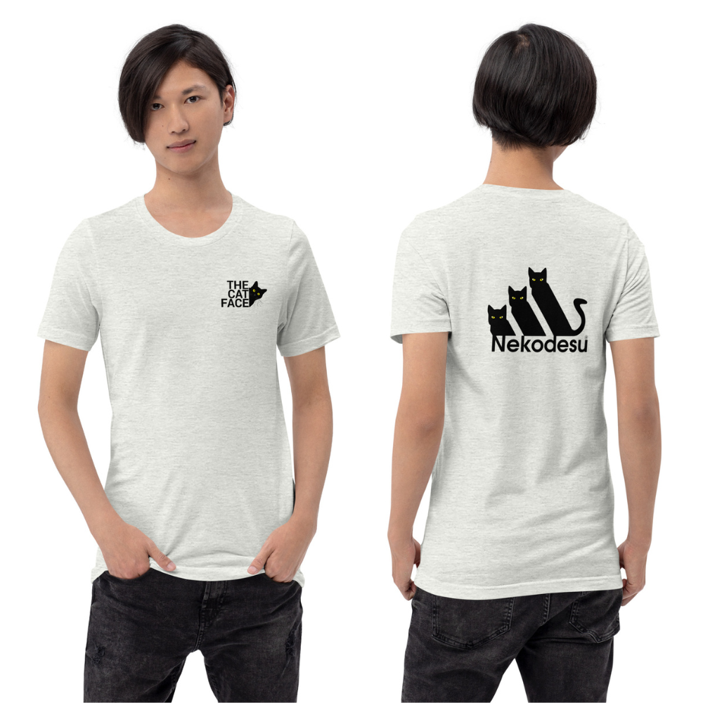 猫tシャツ ねこ 猫イラスト The Cat Face2 & Nekodesu | フロント&バックプリント|アダルト&キッズサイズ.