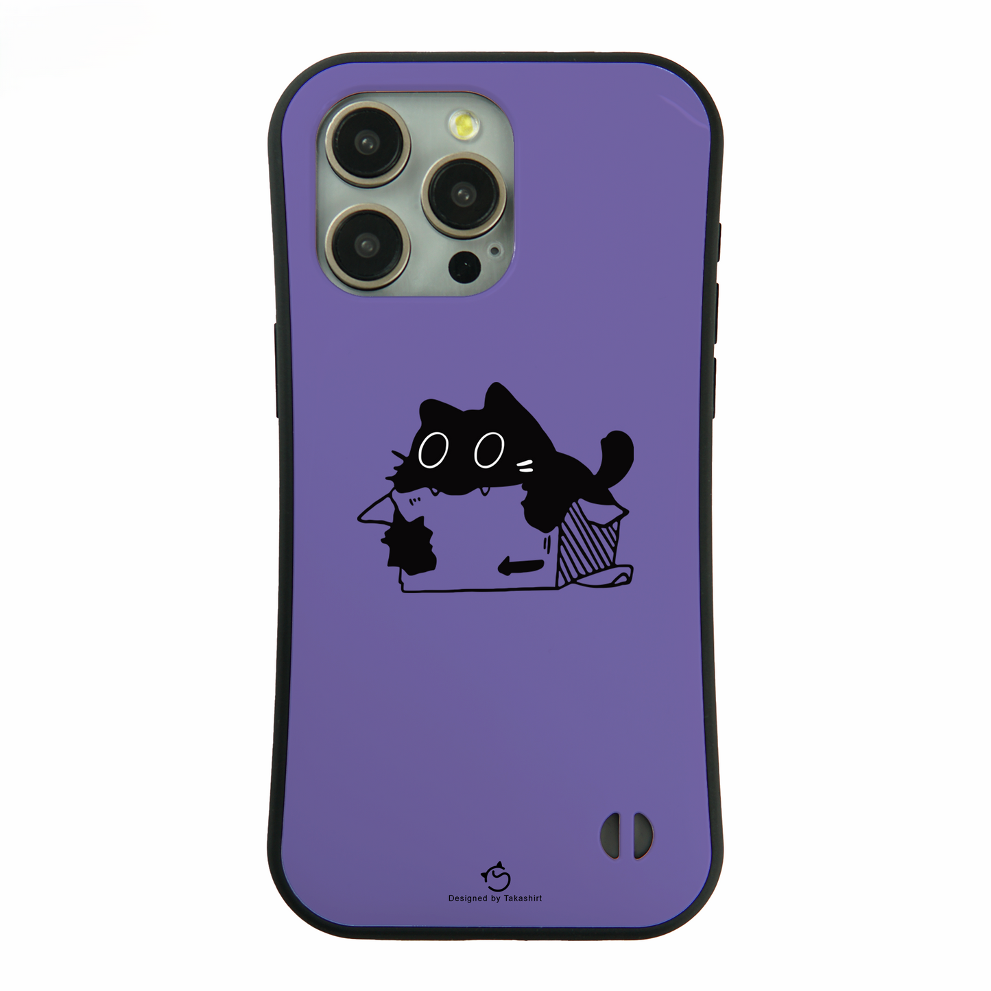 ケース ねこ 猫イラスト 段ボールが好きな猫 スマホ ケース iPhone8, SE2, SE3 ~ ケース iPhone16シリーズ
