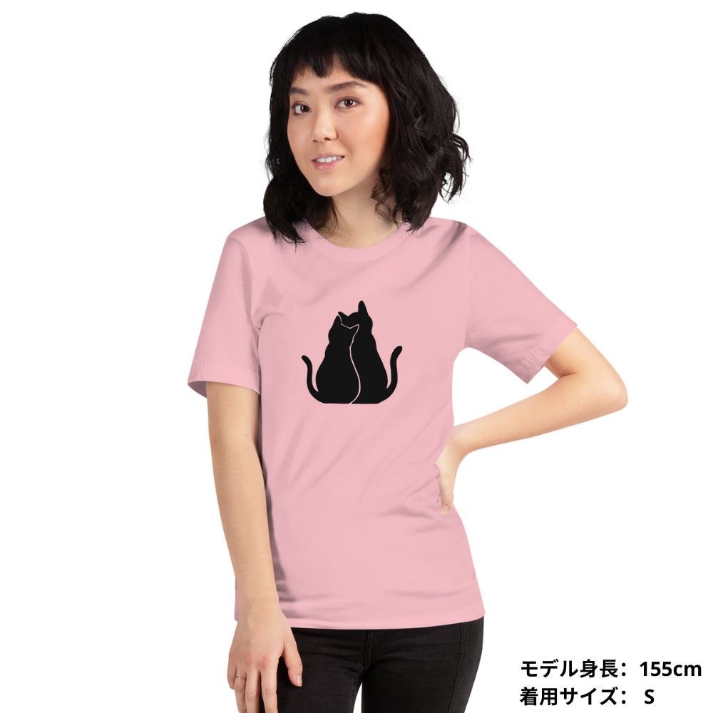 【バレンタイン限定】猫tシャツ ねこ 猫イラスト猫|アダルト&キッズサイズ.