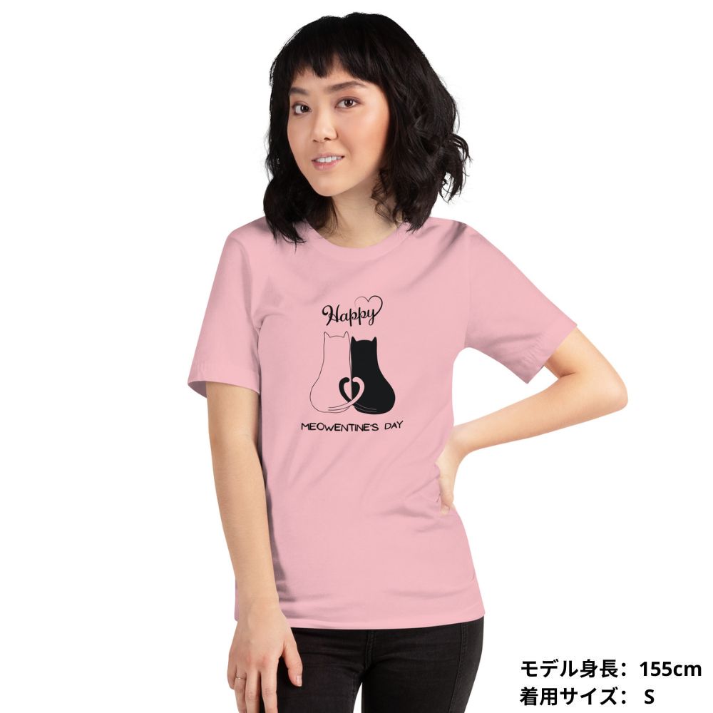 【バレンタイン限定】猫tシャツ ねこ 猫イラスト|アダルト&キッズサイズ.