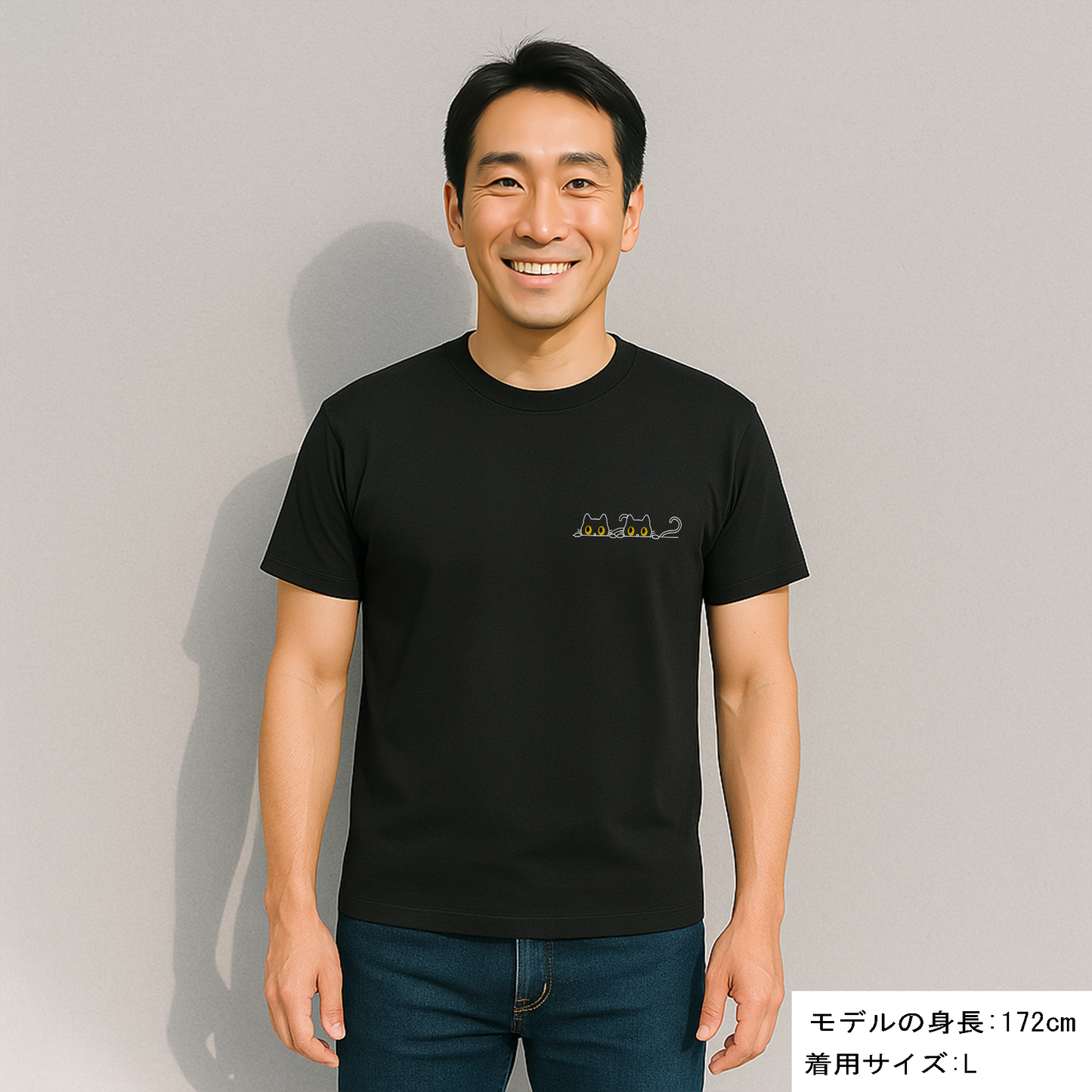 猫tシャツ ドライTシャツ シルキータッチTシャツ ねこ 猫イラスト おもしろ tシャツ にゃんポイント
