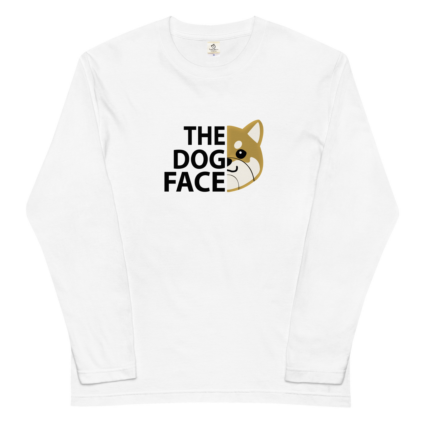 犬 ロン t 犬 長袖 t シャツ いぬ 犬イラスト 柴犬 The Dog Face.