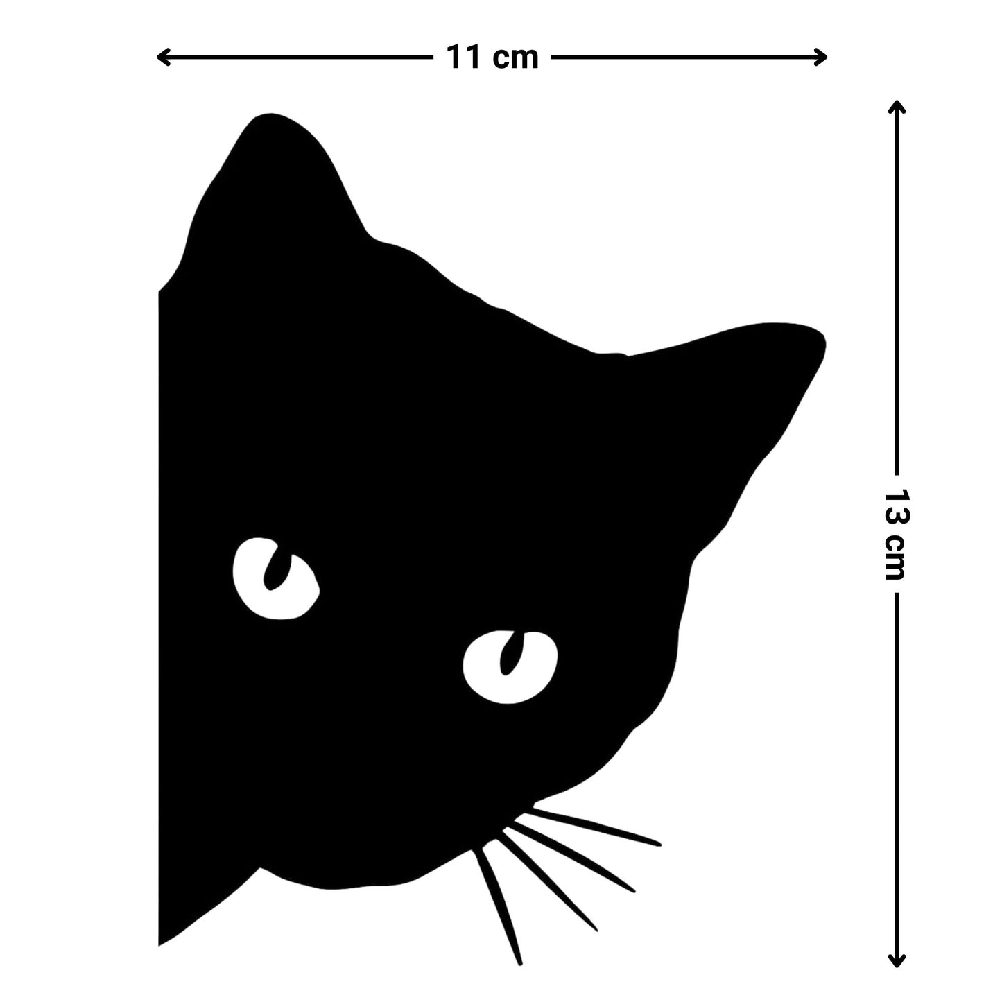 猫 ステッカー 覗き見する猫 (2点セット)(割引クーポン対象外)