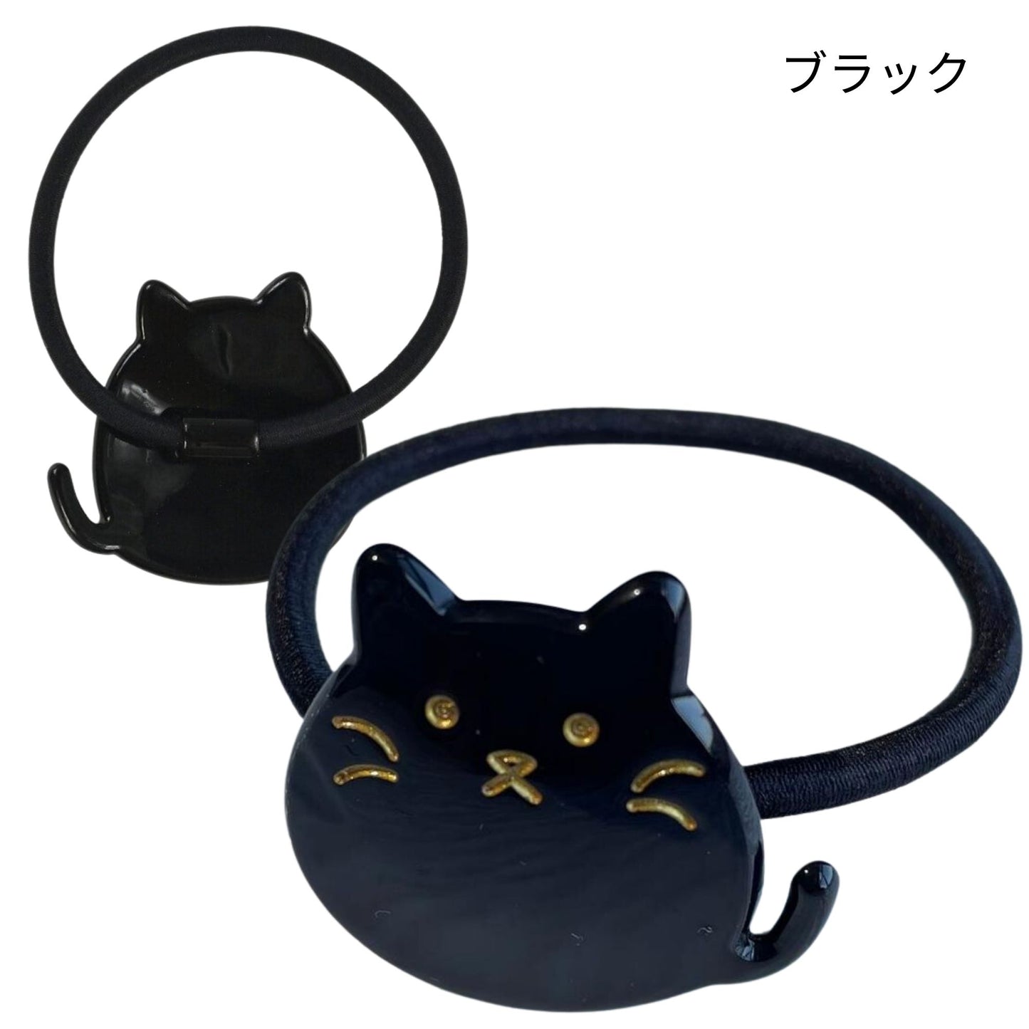 ヘアゴム シュシュ 猫 2個 髪留め 髪どめ まとめ髪 ヘア飾り レディースアクセサリー 簡単アレンジ (割引クーポン対象外).