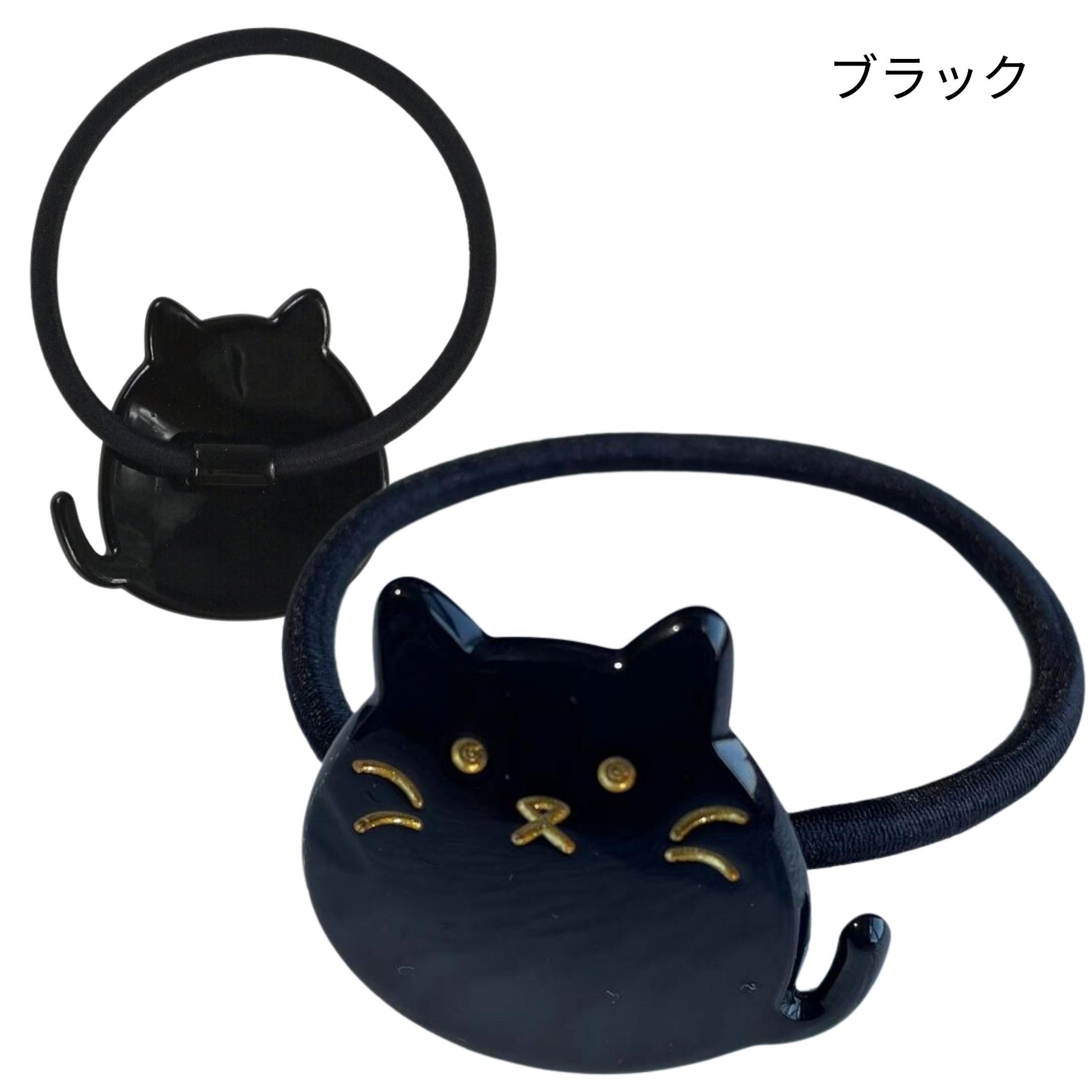 ヘアゴム シュシュ 猫 2個 髪留め 髪どめ まとめ髪 ヘア飾り レディースアクセサリー 簡単アレンジ (割引クーポン対象外).