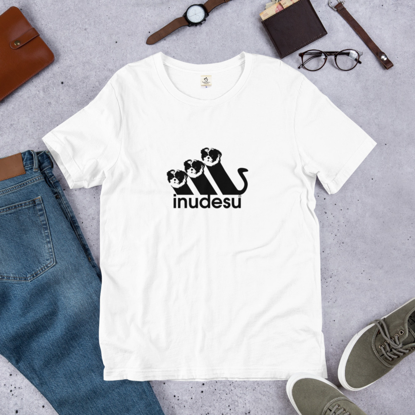 犬 tシャツ 犬イラスト シーズー INUDESU |アダルト&キッズサイズ.