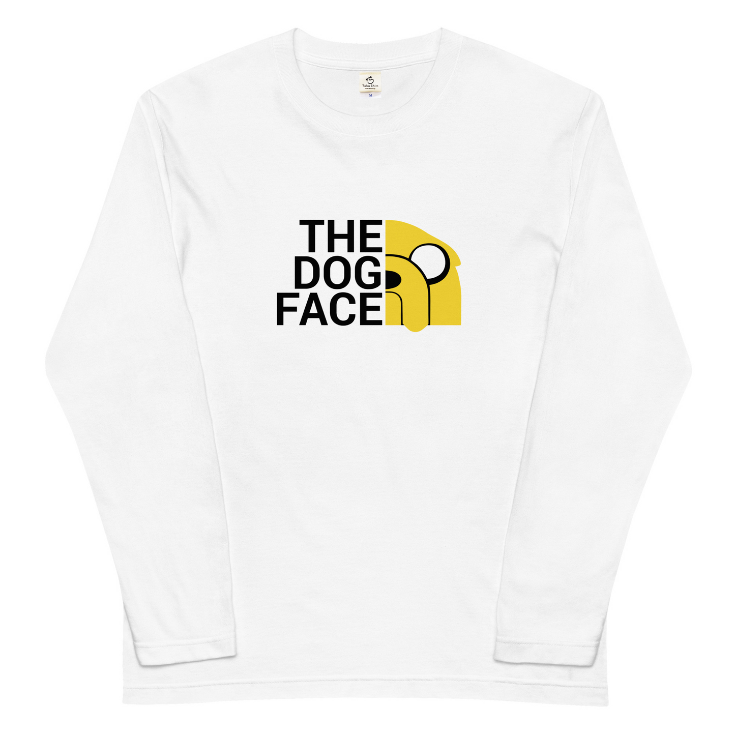 犬 ロン t 犬 長袖 t シャツ いぬ 犬イラスト THE DOG FACE.