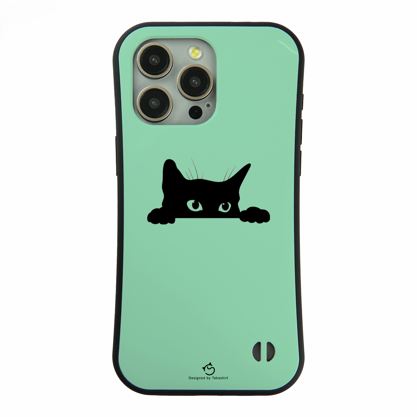 ケース ねこ 猫イラスト 可愛い黒い猫 2 スマホ ケース iPhone8, SE2, SE3 ~ ケース iPhone16シリーズ