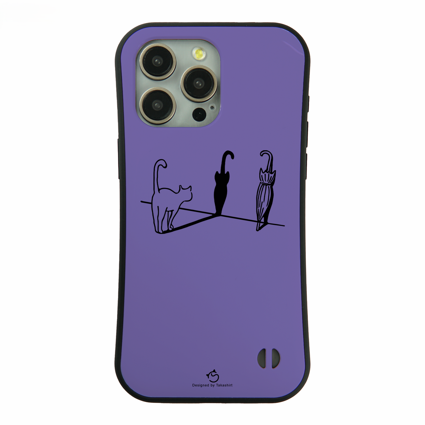 ケース ねこ 猫イラスト猫&傘 スマホ ケース iPhone8, SE2, SE3 ~ ケース iPhone16シリーズ