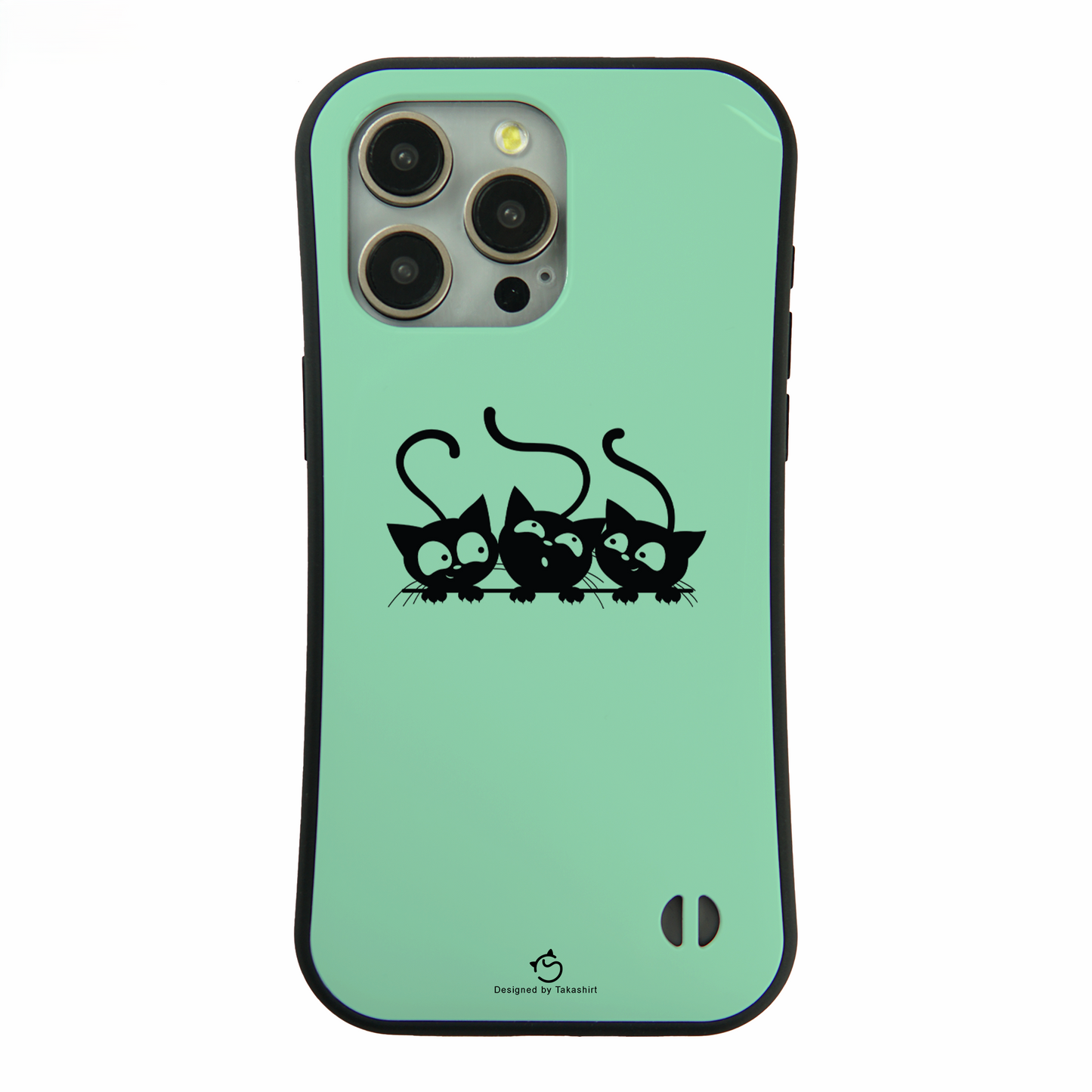 ケース ねこ 猫イラスト 可愛い黒い猫 3 スマホ ケース iPhone8, SE2, SE3 ~ ケース iPhone16シリーズ